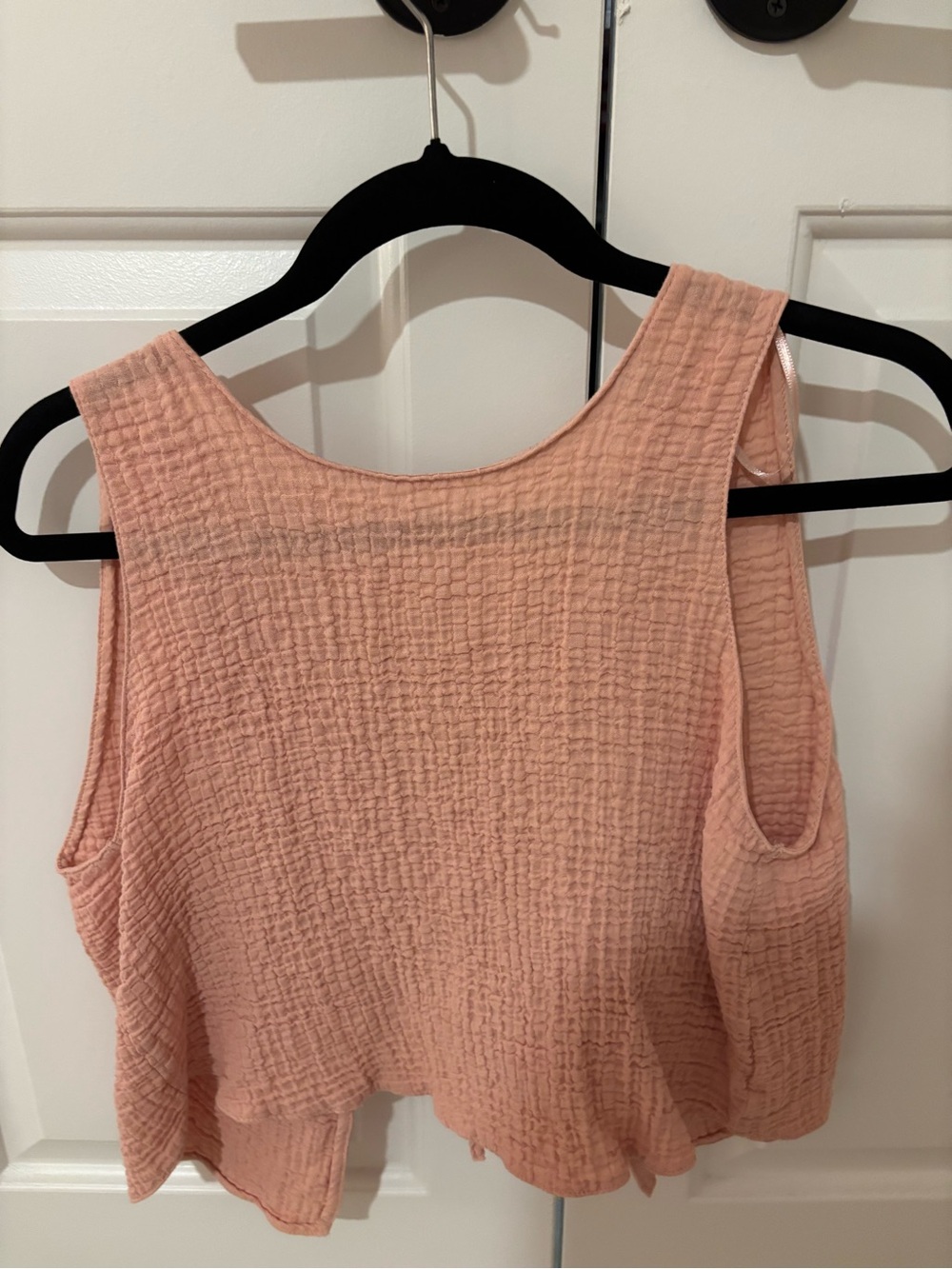 Zara Peach Textured Tank Top